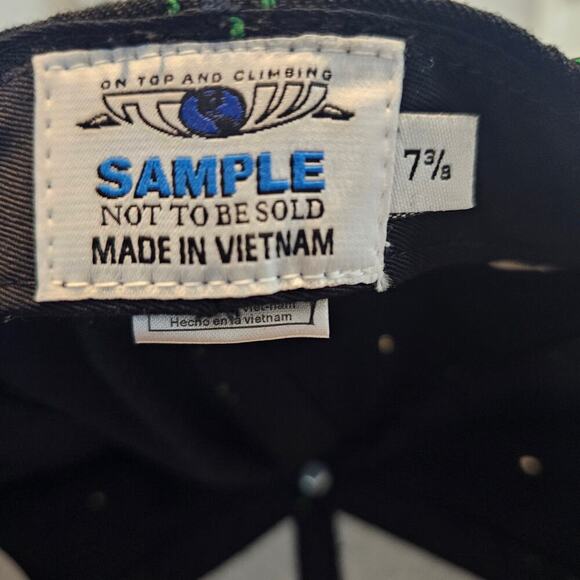 Vintage Notre Dame Fitted Hat Cap 7 3/8 Green Wool 90s Fighting Irish Flat Bill - Picture 9 of 10